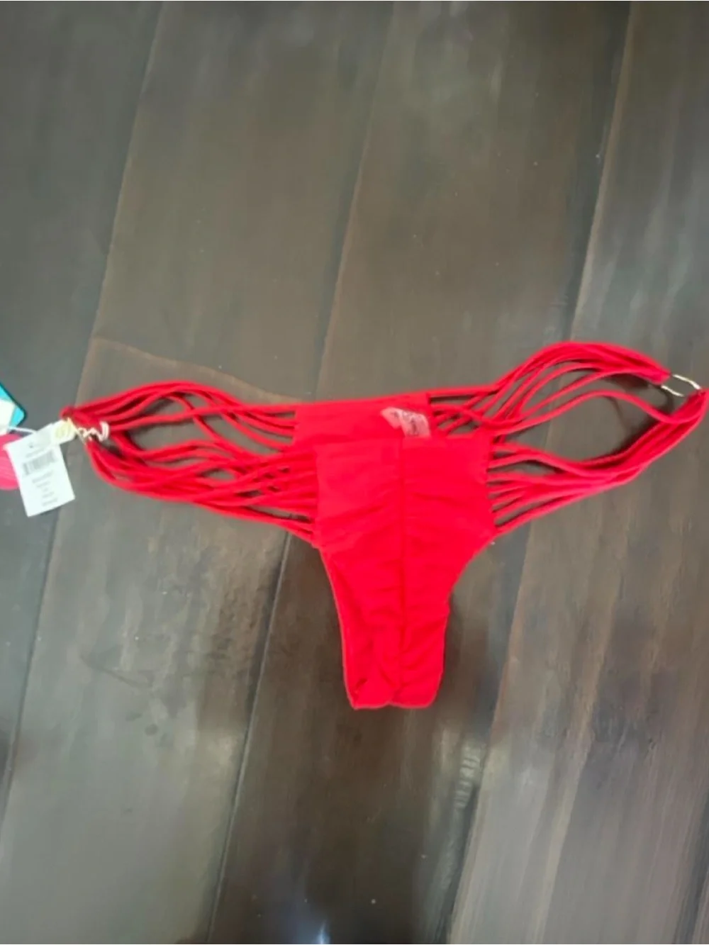 Beach Bunny Indy Tango multi strap oring bikini bottom